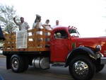 On the parade route armed with bull horns.  Knoxville has never been the same.