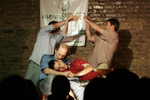 Dave Fennell and Frank Murphy (making the bridge) and Paul Simmons and Michael Richardson ('dead')